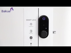 Inteligentny zamek do drzwi z czytnikiem linii papilarnych, kodem, kartą, aplikacją, Wi-Fi i roczną gwarancją