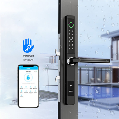Aluminiowy urządzenie sterujące odciskami palców Zamek drzwiowy Bluetooth wodoodporny IP65