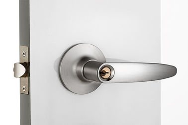 Drzwi prywatności Tubular cylinder lock Front Satin Nickel Lever Handle