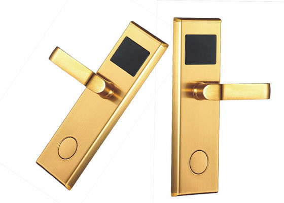 PVD Gold Modern House LOCK Hotelowy zamek wejściowy z kartą / kartą otwartą