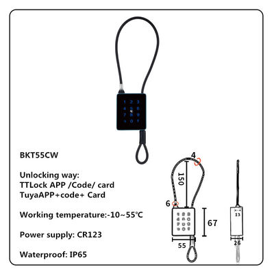 Bluetooth Wi-Fi Smart Padlock Outdoor Z Węzłem Kablowym Z Nierdzewnej Stalowej Łapy Do Courtycard