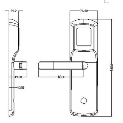 Inteligentny hotel elektroniczny zamek drzwiowy szczotkowany nikel wykończenie cylinder z cynku