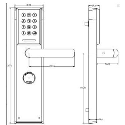 Electroinc Combination Door Lock Odblokowany hasłem lub kluczem mechanicznym