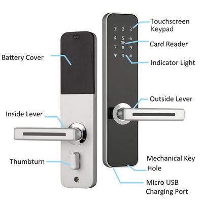 Aluminiowy stop NFC Karta klawiatury Zamek drzwiowy Do domu Apartament Budynek hotelowy