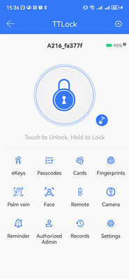 Video Cat Eye Palma Vein / Face Unlocking Wifi Smart Lock Aluminium IP65