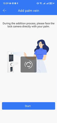 Czarny Smart Door Knob Palma / Rozpoznawanie twarzy / Video Cat Eye IP65