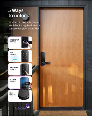 CE Fire Rated EN1634-1 EN14846 Certified Fringerprint Door Lock with One-Time Passcode Timed Passcode and eKey Anywhere or Anybody Access (Certyfikowany zamek drzwi z odciskiem palca z jednorazowym kodem dostępu)