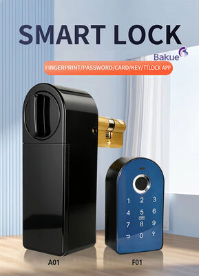 Black Smart Digital Door Lock Wireless Bluetooth Keyboard Business Residential Doors