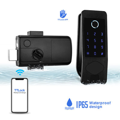 Zamek wodoodporny IP65 Z zewnątrz Smart Door Lock Odblokowanie odcisków palców