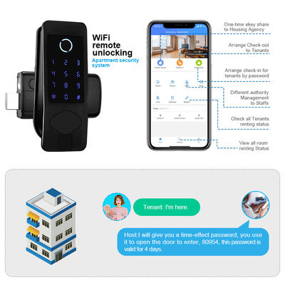 Zamek wodoodporny IP65 Z zewnątrz Smart Door Lock Odblokowanie odcisków palców
