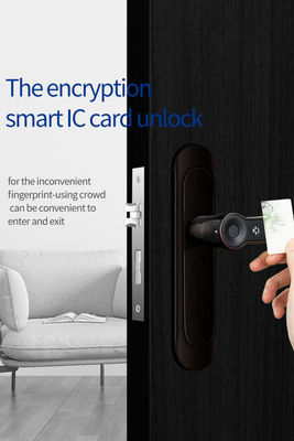 ROHS Smart Fingerprint Bluetooth Door Lock AI Voice Zink Alloy Handle