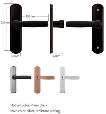ROHS Smart Fingerprint Bluetooth Door Lock AI Voice Zink Alloy Handle