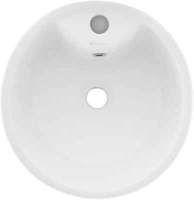 Błyskotliwe białe ceramiczne pionowe zlewy łazienkowe z chromowym wykończeniem przepływem