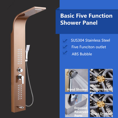 Panel prysznicowy ze stali nierdzewnej H150xW22cm wielobarwny wodospad