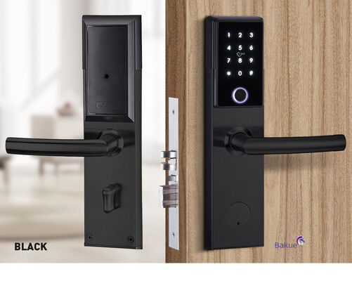 Bluetooth Ognioodporny Smart Door Lock Czarny Srebrny z Kodem Karty Odcisk Palca APP WiFi Waga brutto 285Kg System bezpiecznego wejścia