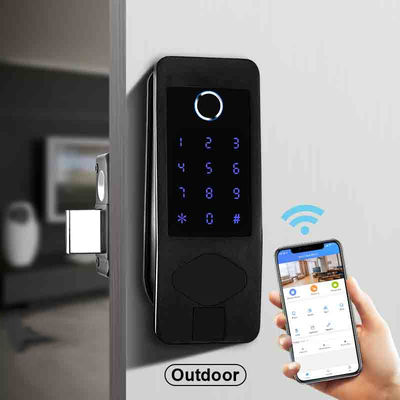 Zamek wodoodporny IP65 Z zewnątrz Smart Door Lock Odblokowanie odcisków palców